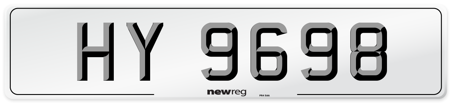 HY 9698 Number Plate from New Reg